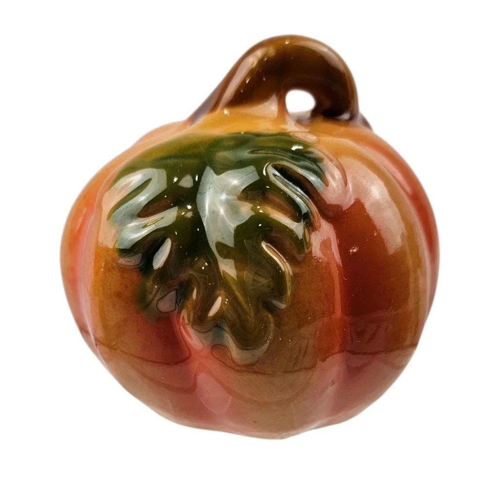 Ceramic Fall Decor Set‎ Pumpkin Candy Dish Leaf Bowl Autumn Harvest Decor